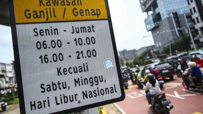 Daftar 26 ruas jalan dalam pada DKI Ibukota yang mana berlaku ganjil genap