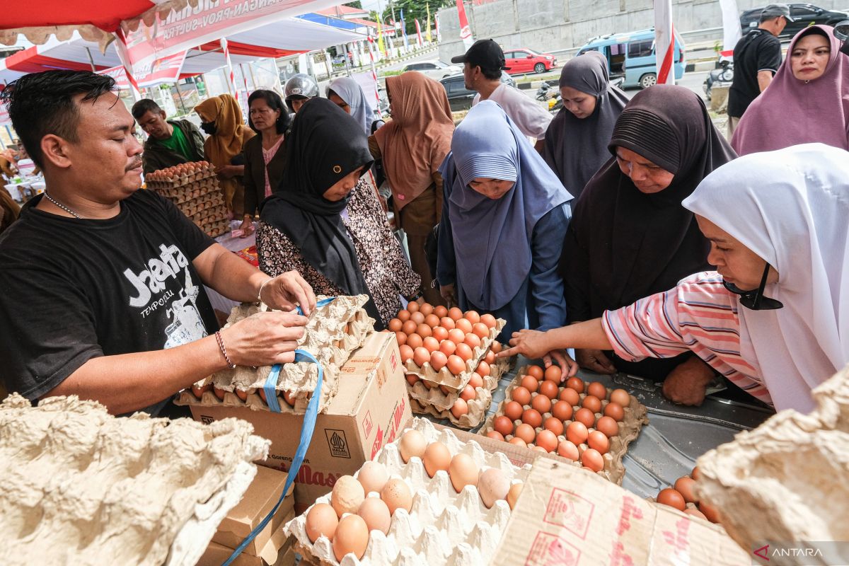 Harga telur ke beraneka wilayah pertengahan bulan ini